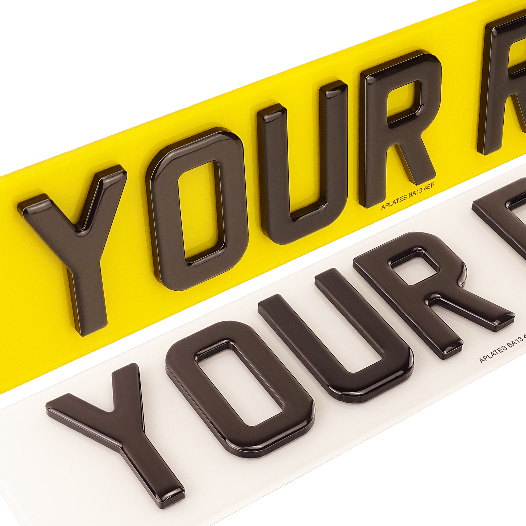 4D Gel Number Plates