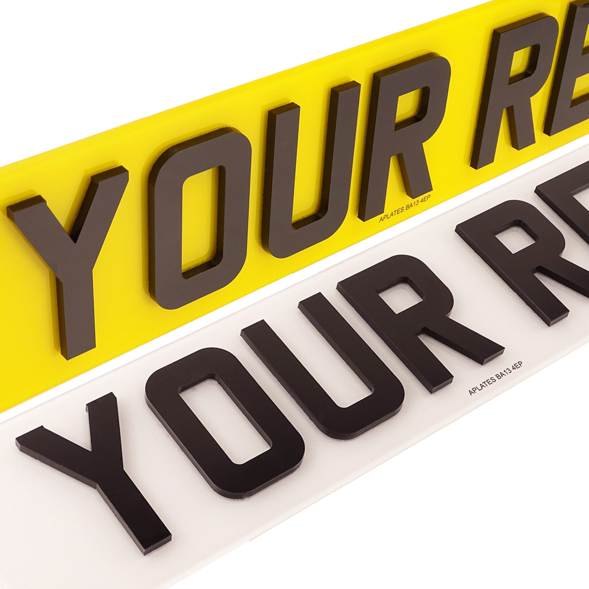 4D 5mm double-layer deep laser-cut premium number plates